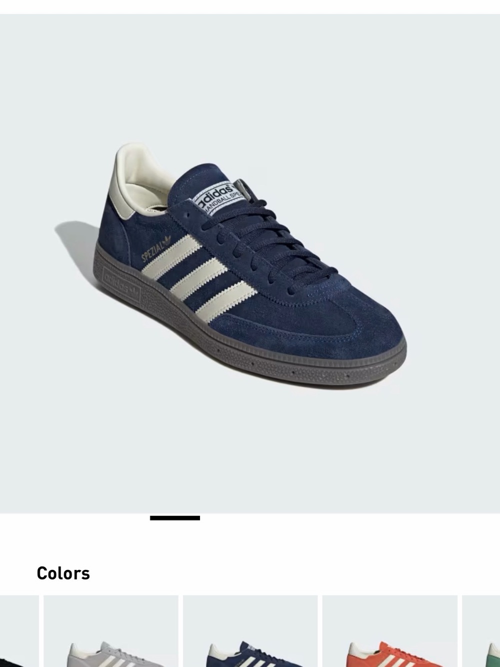 adidas Spezial Navy Blue Suede Sneakers with Cream Stripes